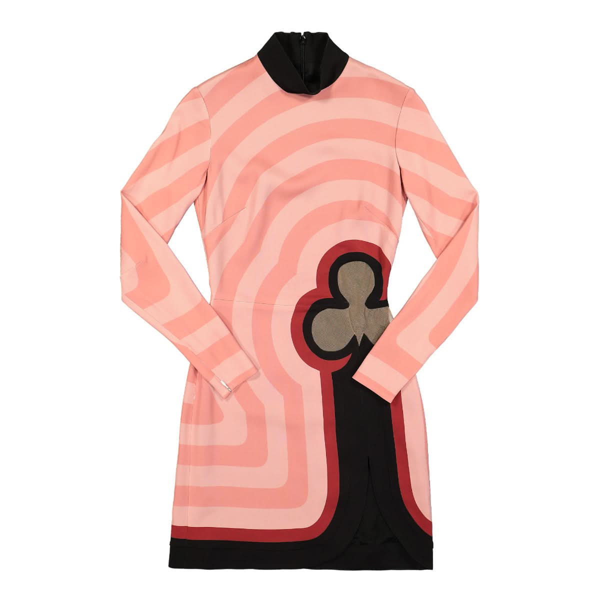 Casablanca Printed Stretch Cady Dress Pink Detail view 1 | Gate