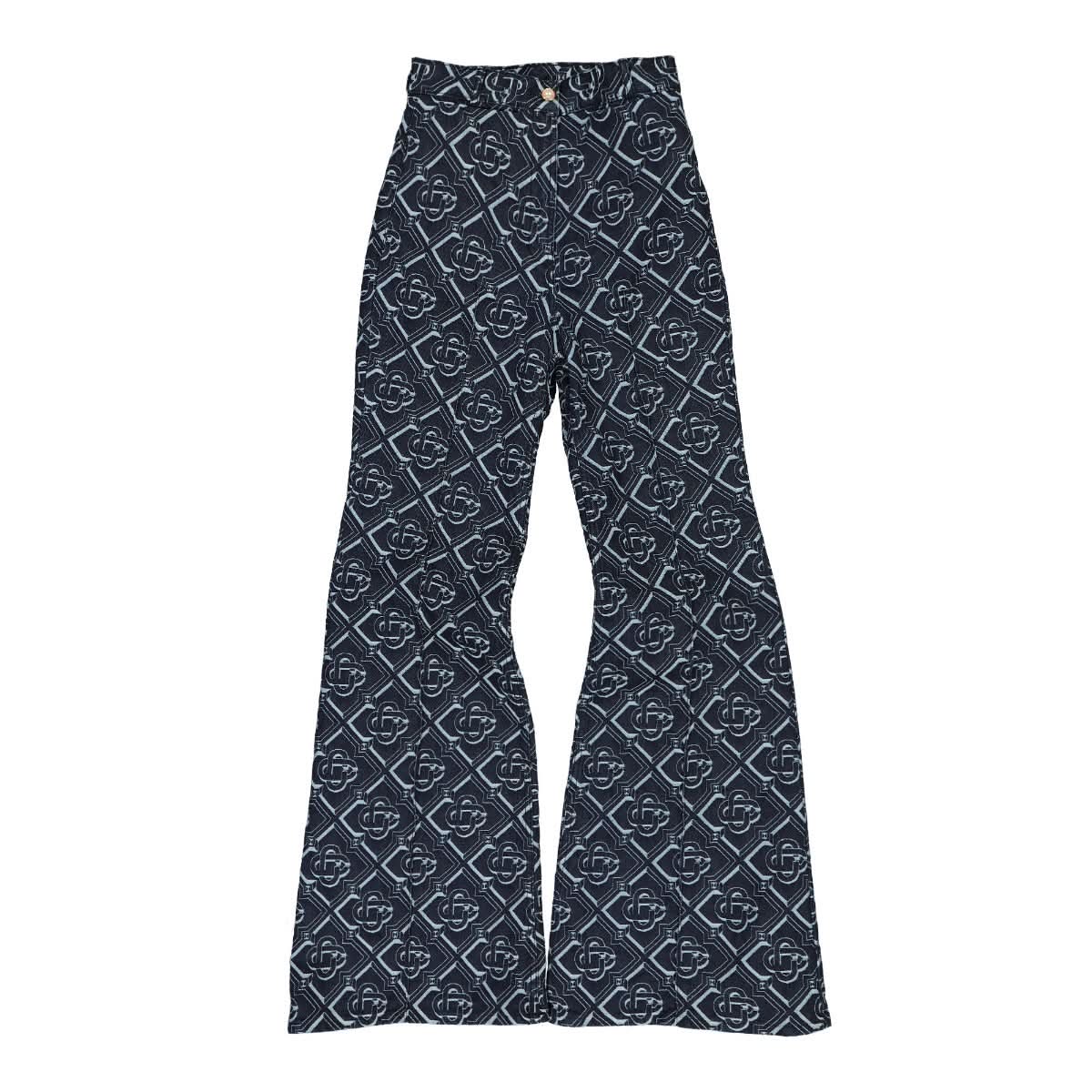 Casablanca Monogram 70's Denim Flare Jean Blue Detail view 1 | Gate