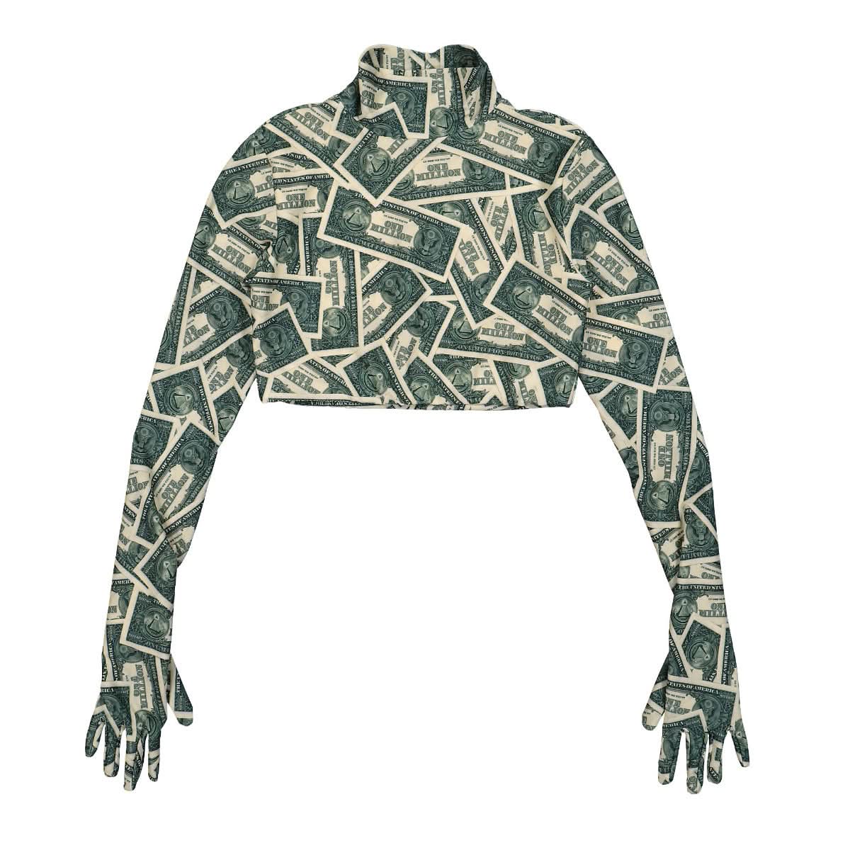 VETEMENTS Million Dollar Cropped Styling Top with Gloves Multicolor Detail view 1 | Gate