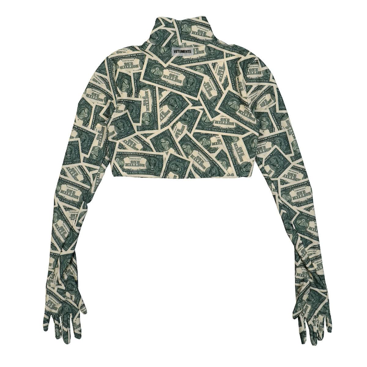 VETEMENTS Million Dollar Cropped Styling Top with Gloves Multicolor Detail view 2 | Gate