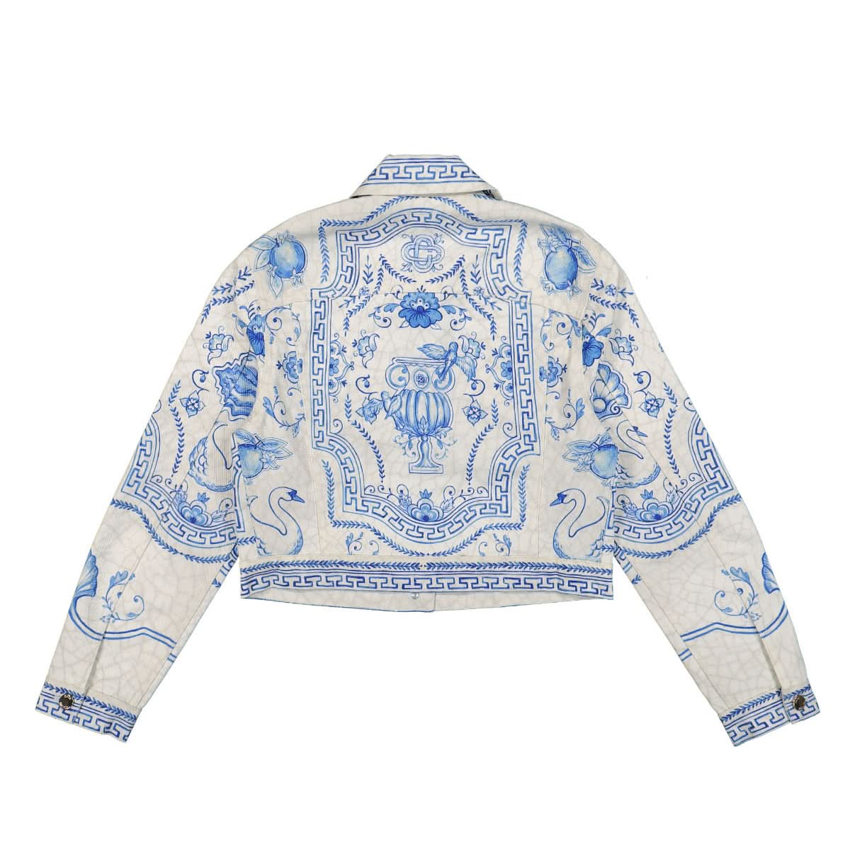 Casablanca Classic Printed Denim Jacket Multicolor Detail view 2 | Gate