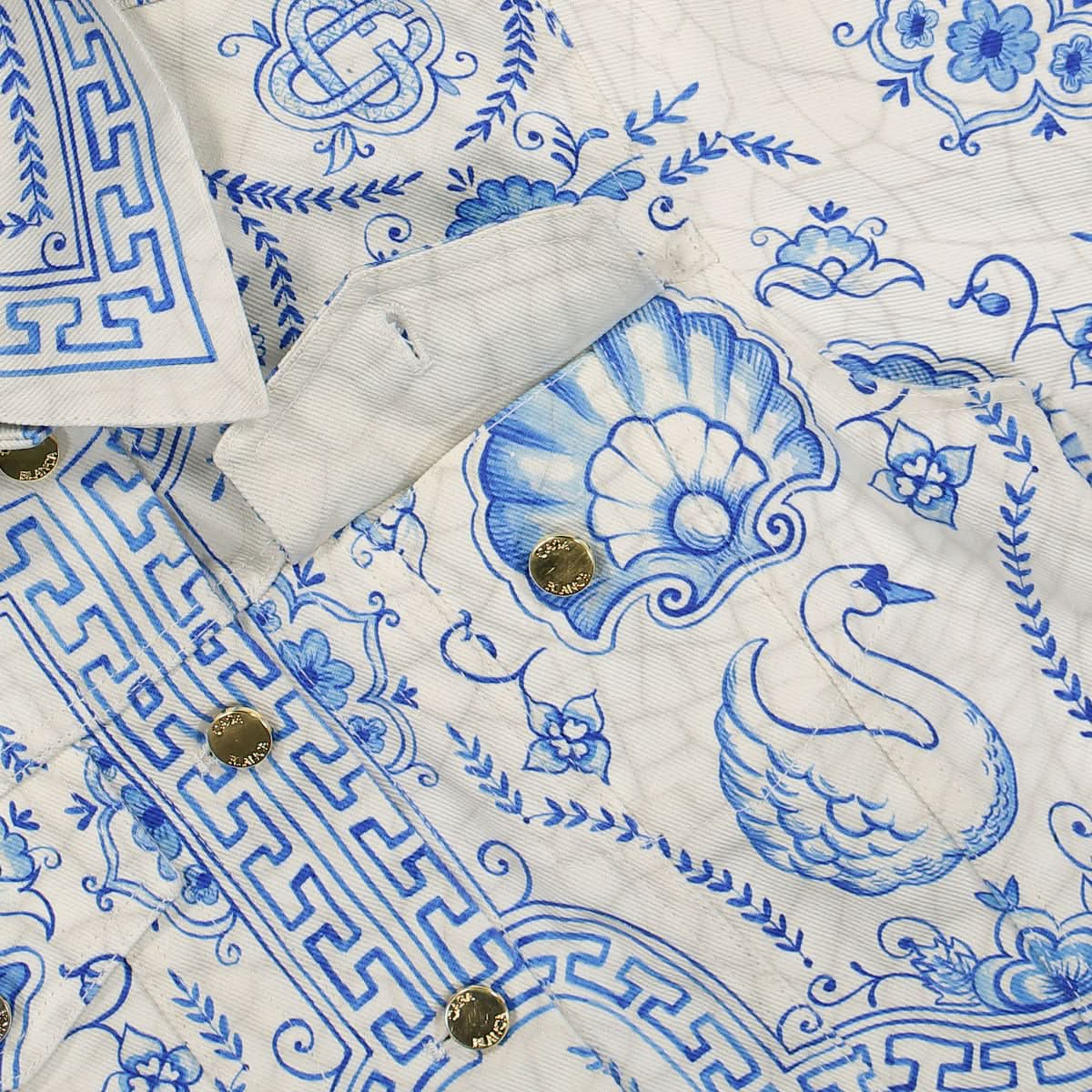Casablanca Classic Printed Denim Jacket Multicolor Detail view 4 | Gate