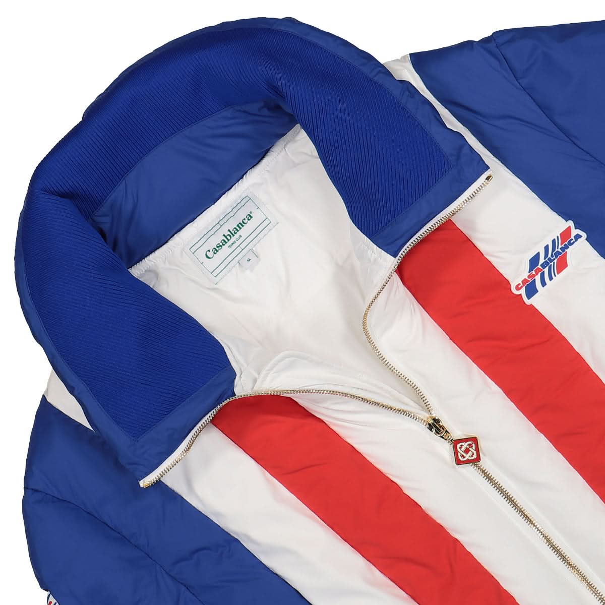 Casablanca Curve Panel Puffer Jacket Multicolor Detail view 3 | Gate