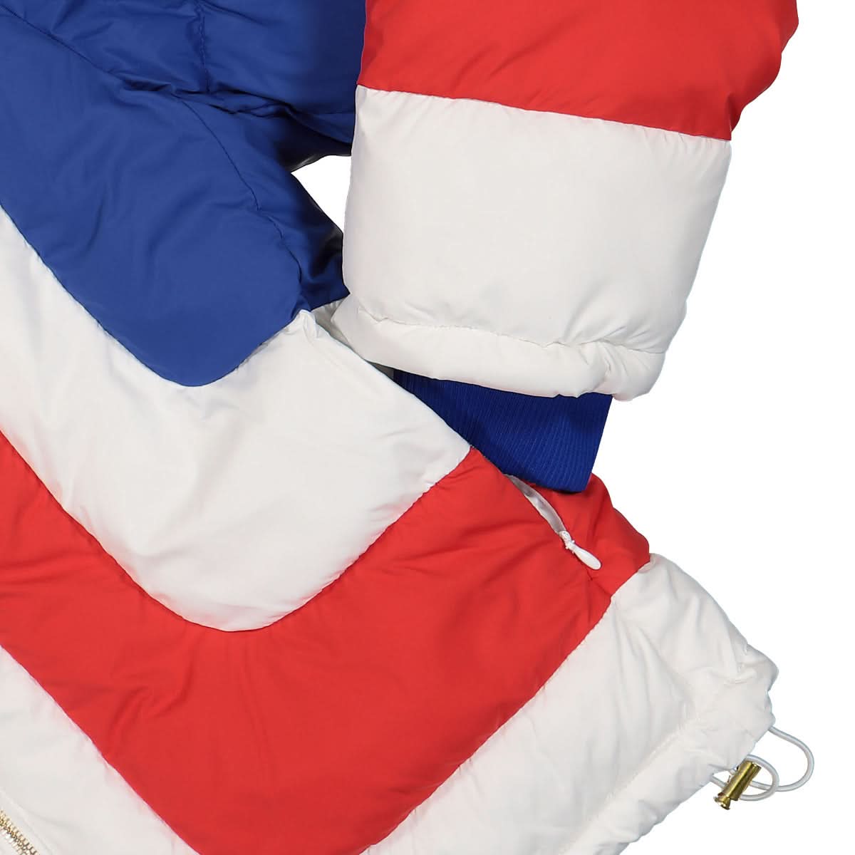 Casablanca Curve Panel Puffer Jacket Multicolor Detail view 4 | Gate