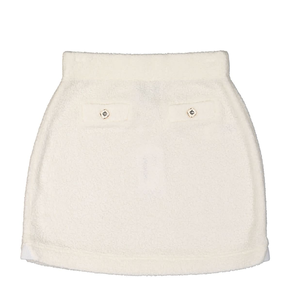 Casablanca Terry Mini Skirt White Detail view 1 | Gate