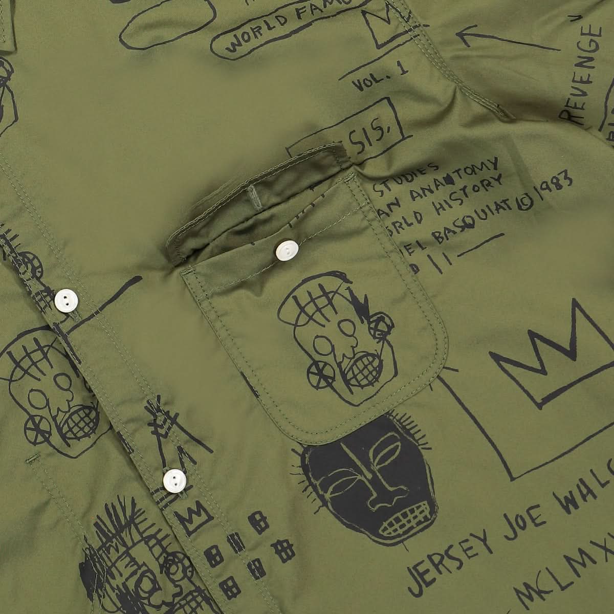 Junya Watanabe - Comme des Garçons Printing Shirt Black,Green Detail view 4 | Gate