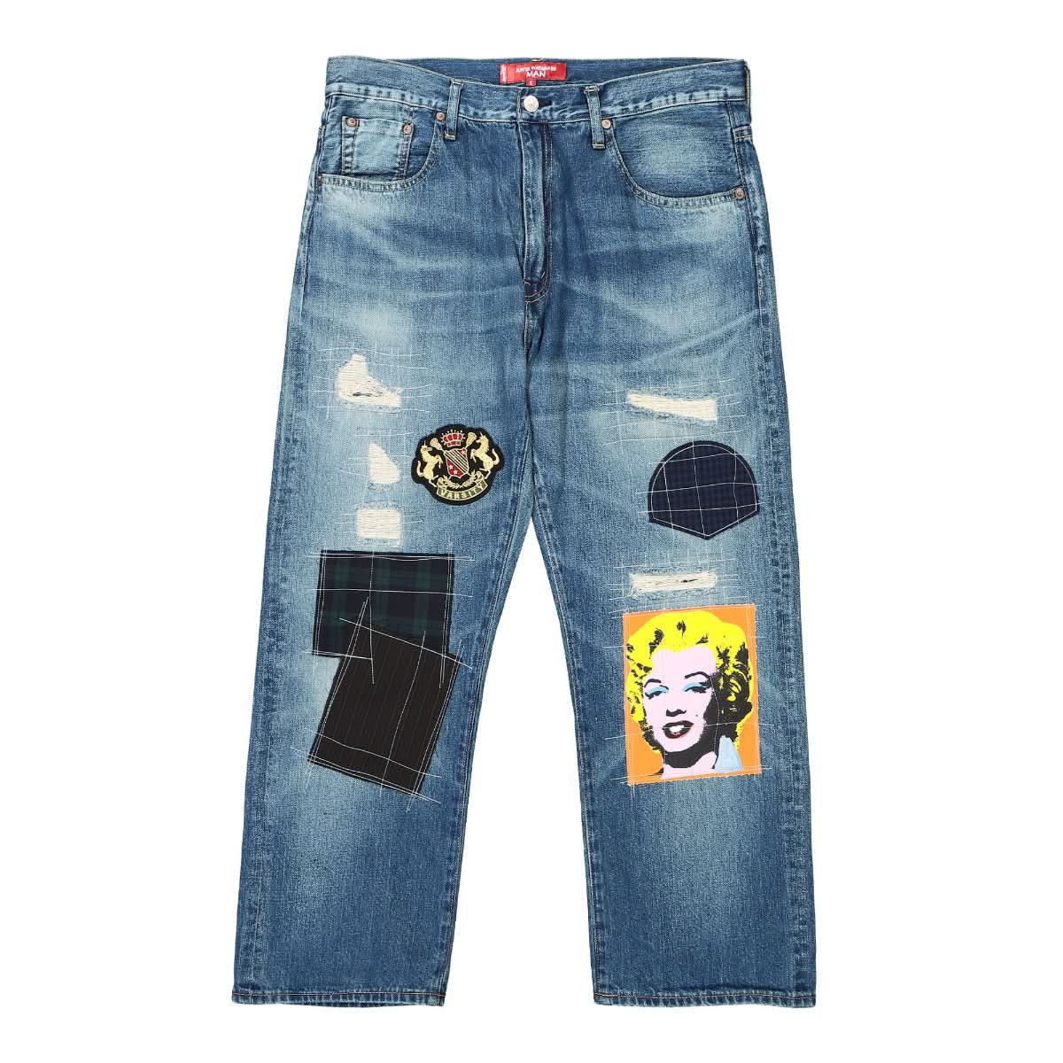 Junya Watanabe - Comme des Garçons Denim Pants Blue,Multicolor Detail view 1 | Gate