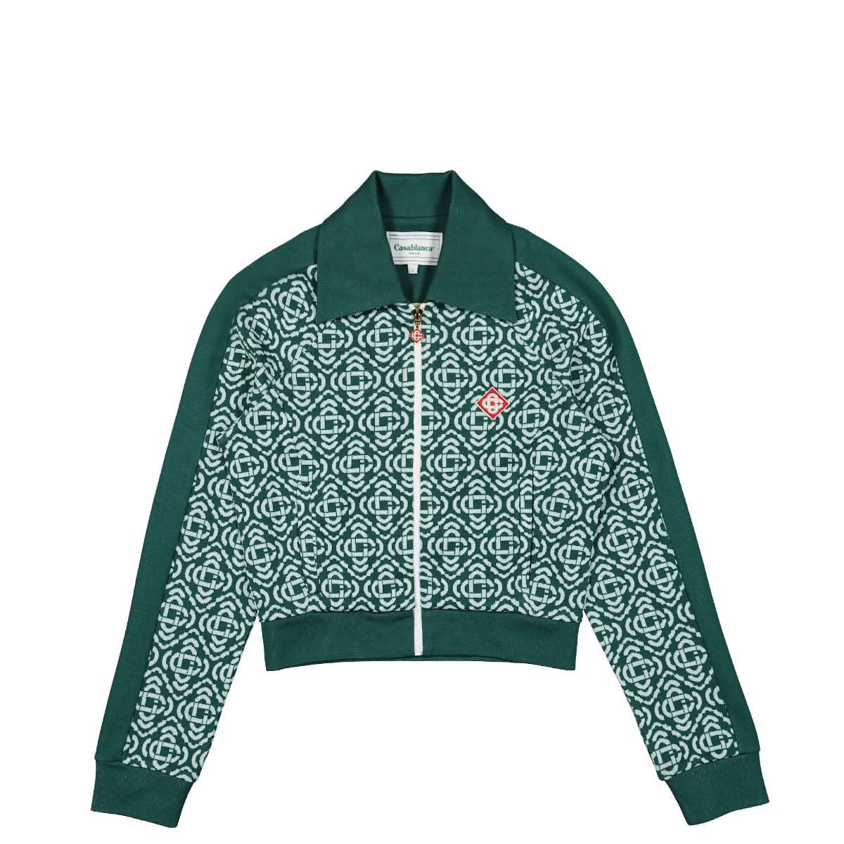 Casablanca Monogram Track Top Green Detail view 1 | Gate