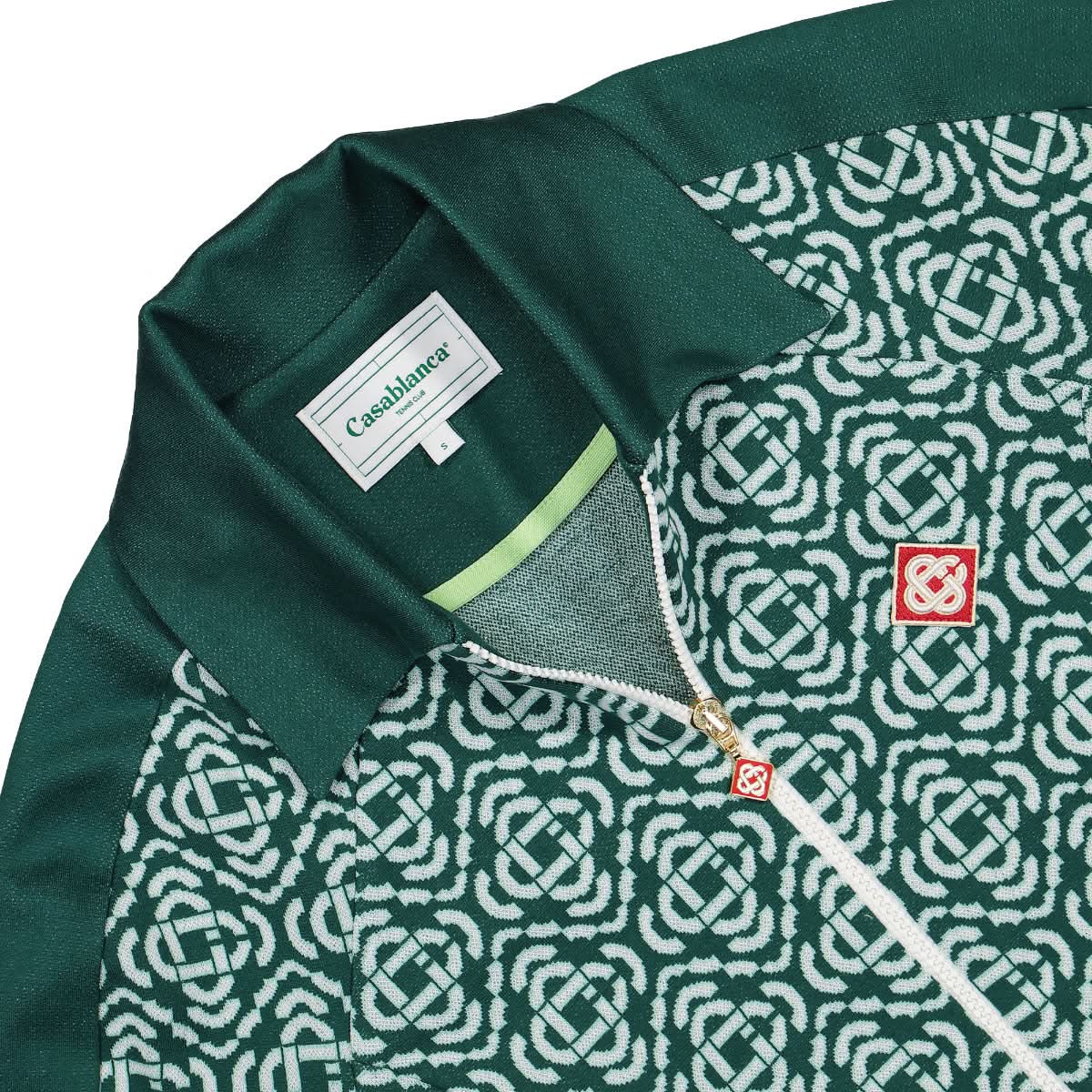 Casablanca Monogram Track Top Green Detail view 3 | Gate