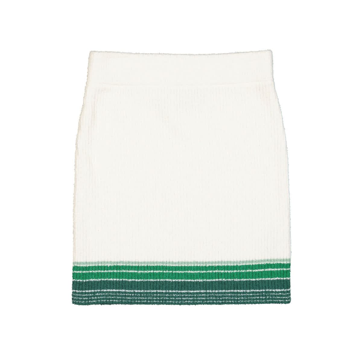 Casablanca Knit Mini Skirt White,Green Detail view 1 | Gate