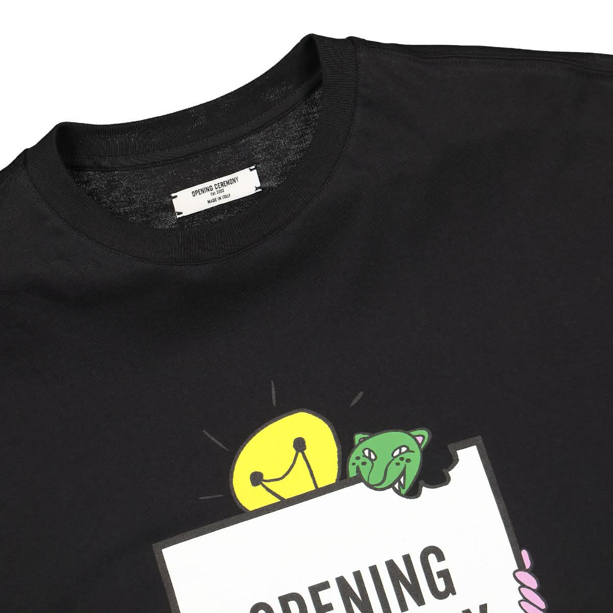 Opening Ceremony Light Bulb Box Logo Red. T-Shirt Black Detail view 3 | Gate