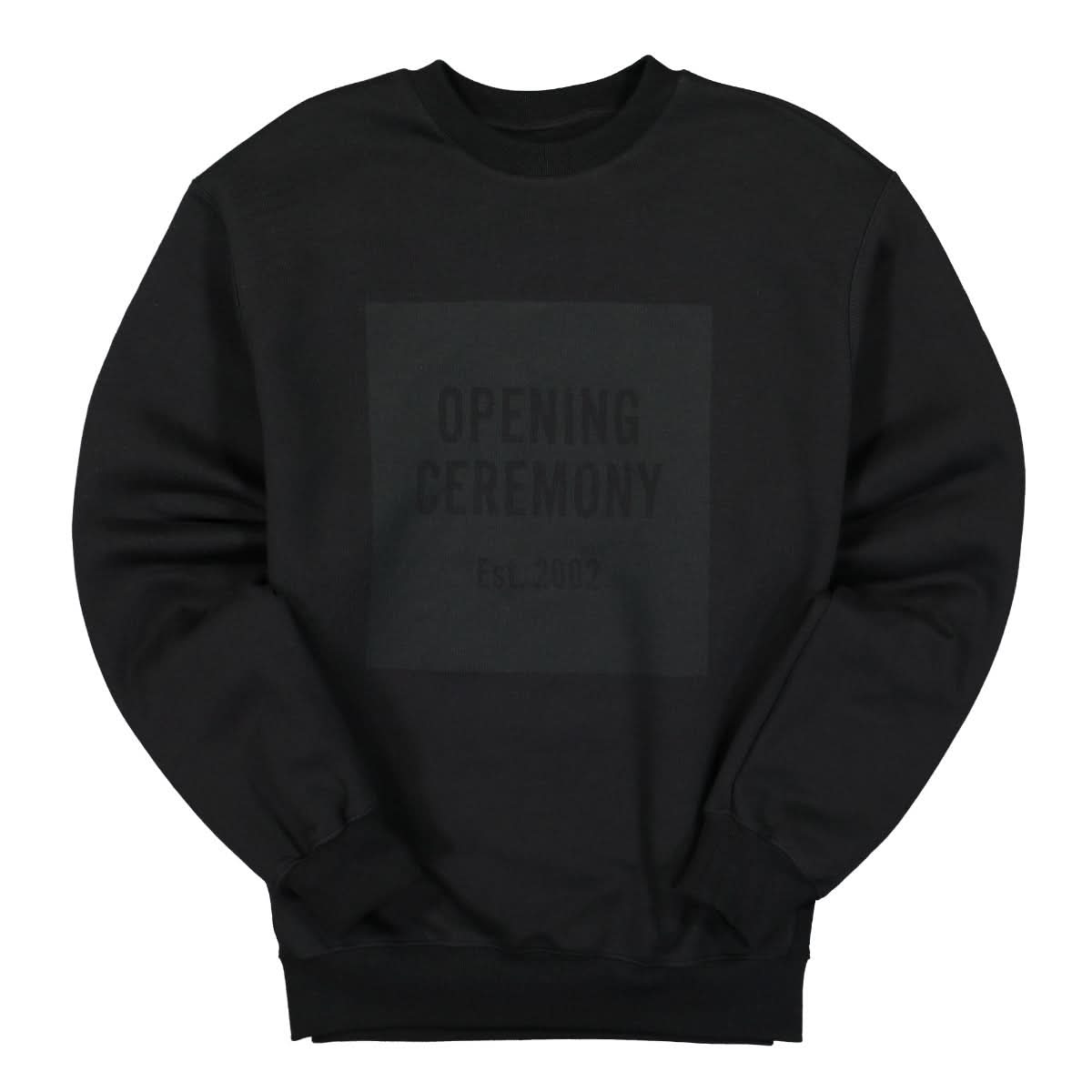 Opening Ceremony Box Logo Reg. Crew Sweater Black Detail view 1 | Gate