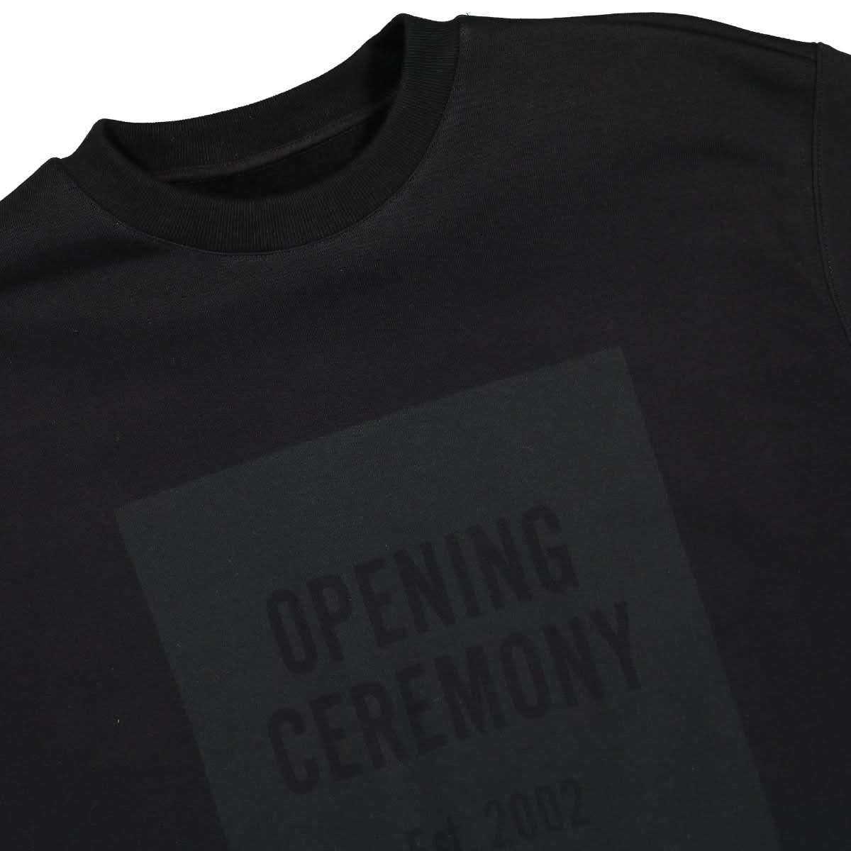 Opening Ceremony Box Logo Reg. Crew Sweater Black Detail view 3 | Gate