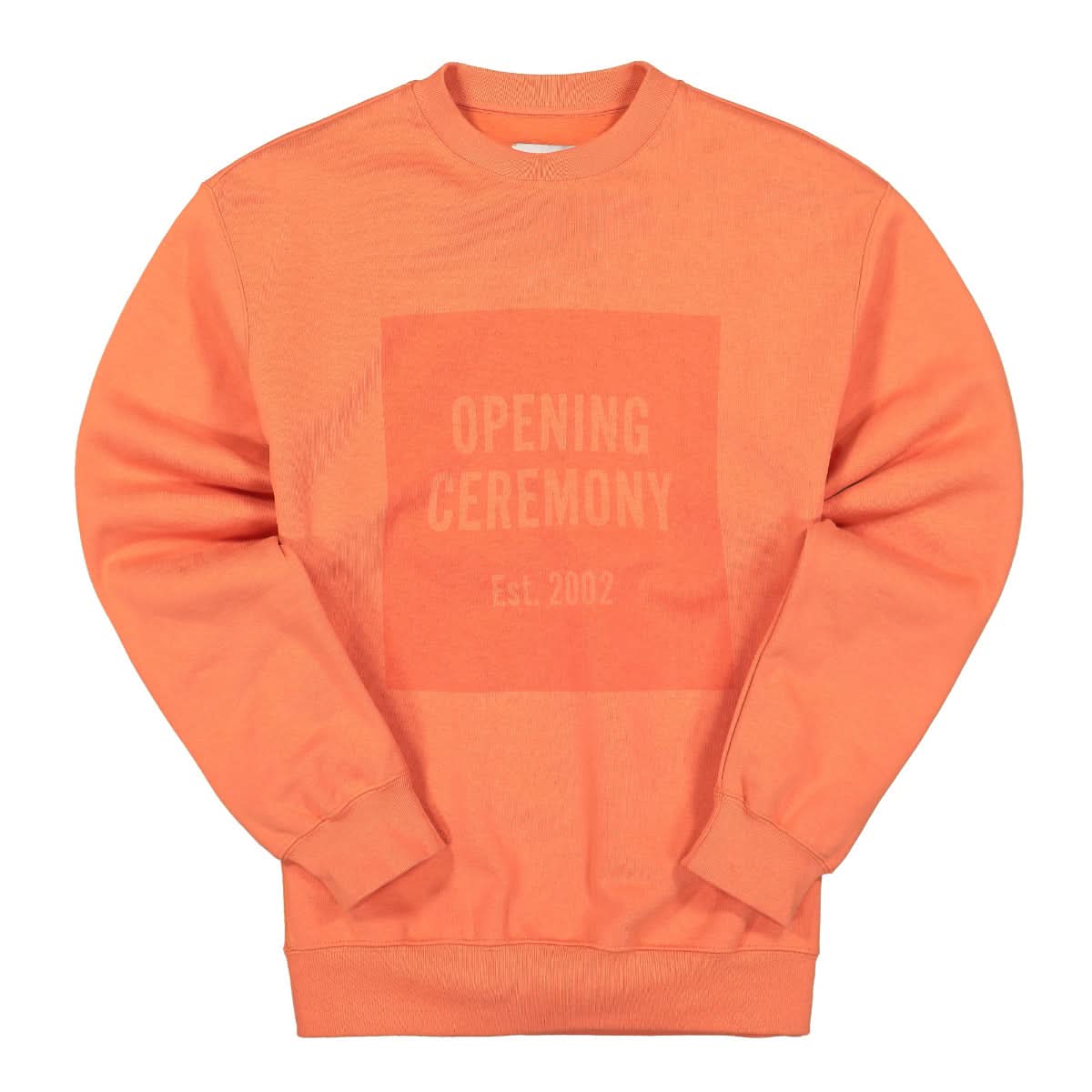 Opening Ceremony Box Logo Reg. Crew Sweater Orange Detail view 1 | Gate