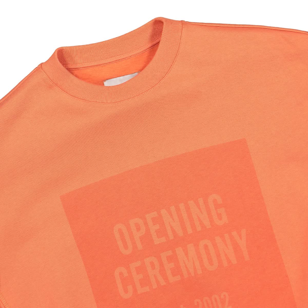 Opening Ceremony Box Logo Reg. Crew Sweater Orange Detail view 3 | Gate