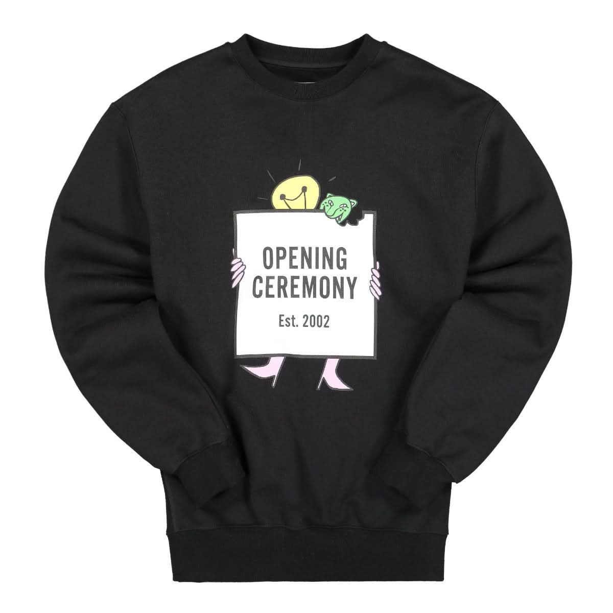 Opening Ceremony Light Bulb Box Logo Reg. Crew Sweater Black Detail view 1 | Gate