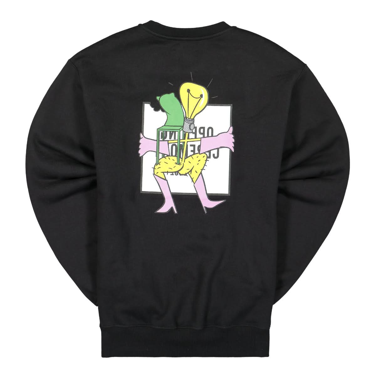 Opening Ceremony Light Bulb Box Logo Reg. Crew Sweater Black Detail view 2 | Gate