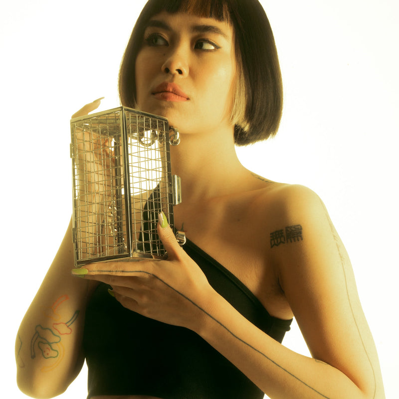Martine Ali  campaign image with women holding unconventional and Edgy Jewelry