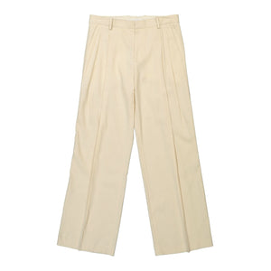 Helmut Lang Double Pleated Pant Beige Detail view 1 | Gate