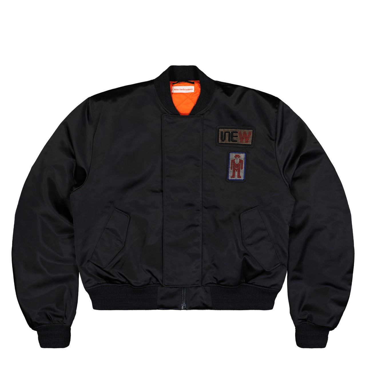 Walter Van Beirendonck Beep Beep Bomber - 3D Patches CC21 Black Jackets 1006A Detail View 1 | GATE