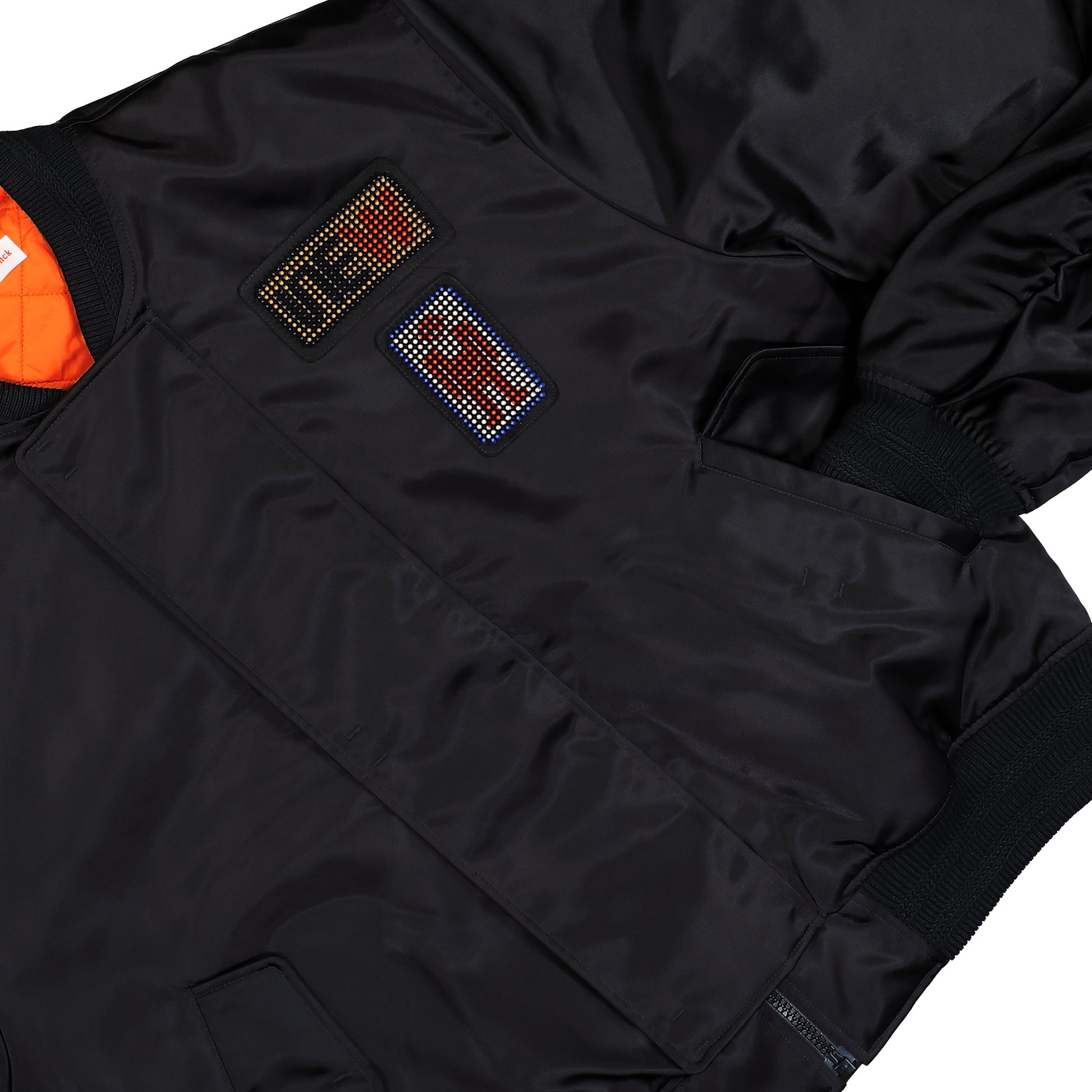 Walter Van Beirendonck Beep Beep Bomber - 3D Patches CC21 Black Jackets 1006A Detail View 4 | GATE