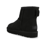 UGG W Classic Mini II  Black Boots 1016222-BLK Detail View 3 | GATE
