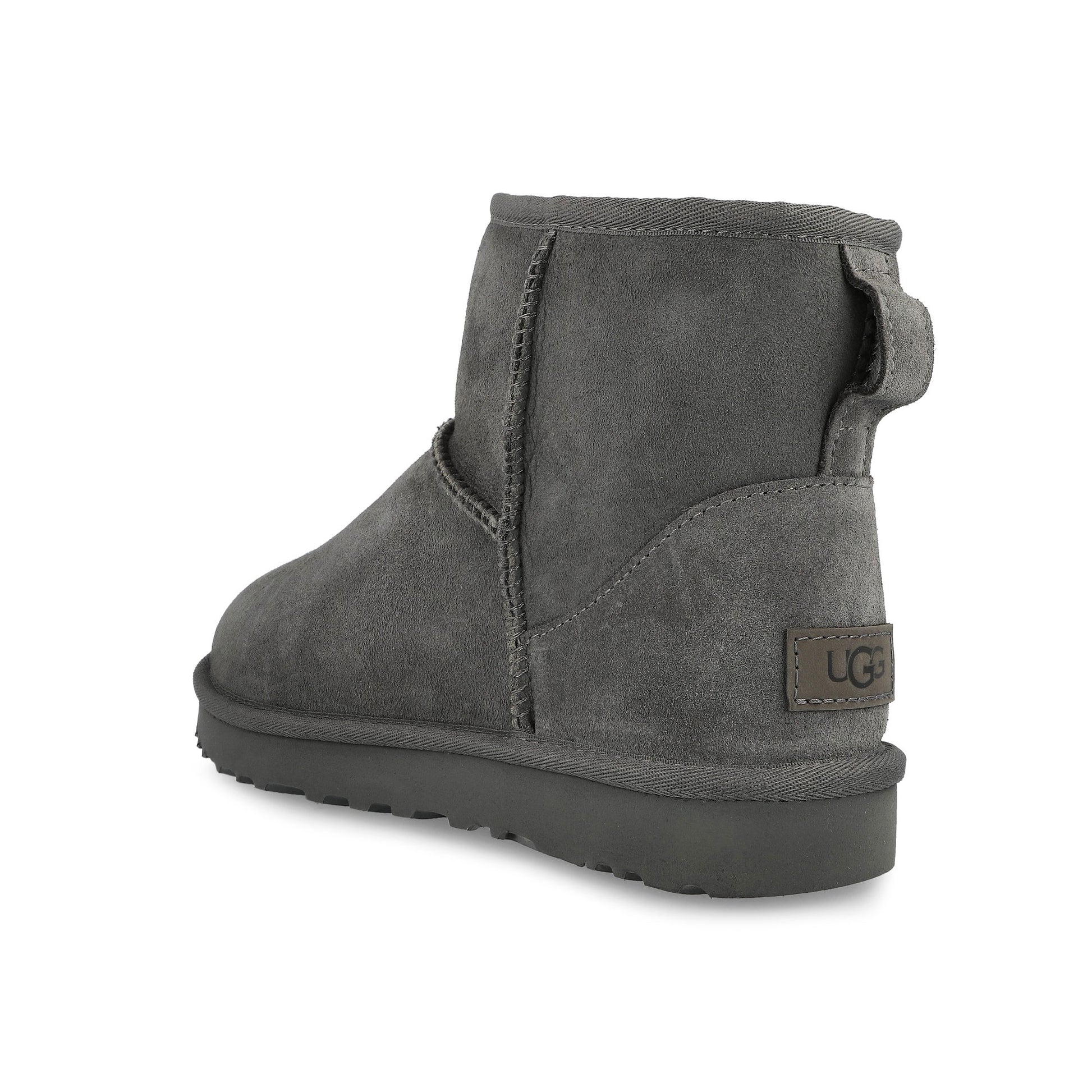 UGG W Classic Mini II Grey Boots 1016222-GREY Detail View 3 | GATE
