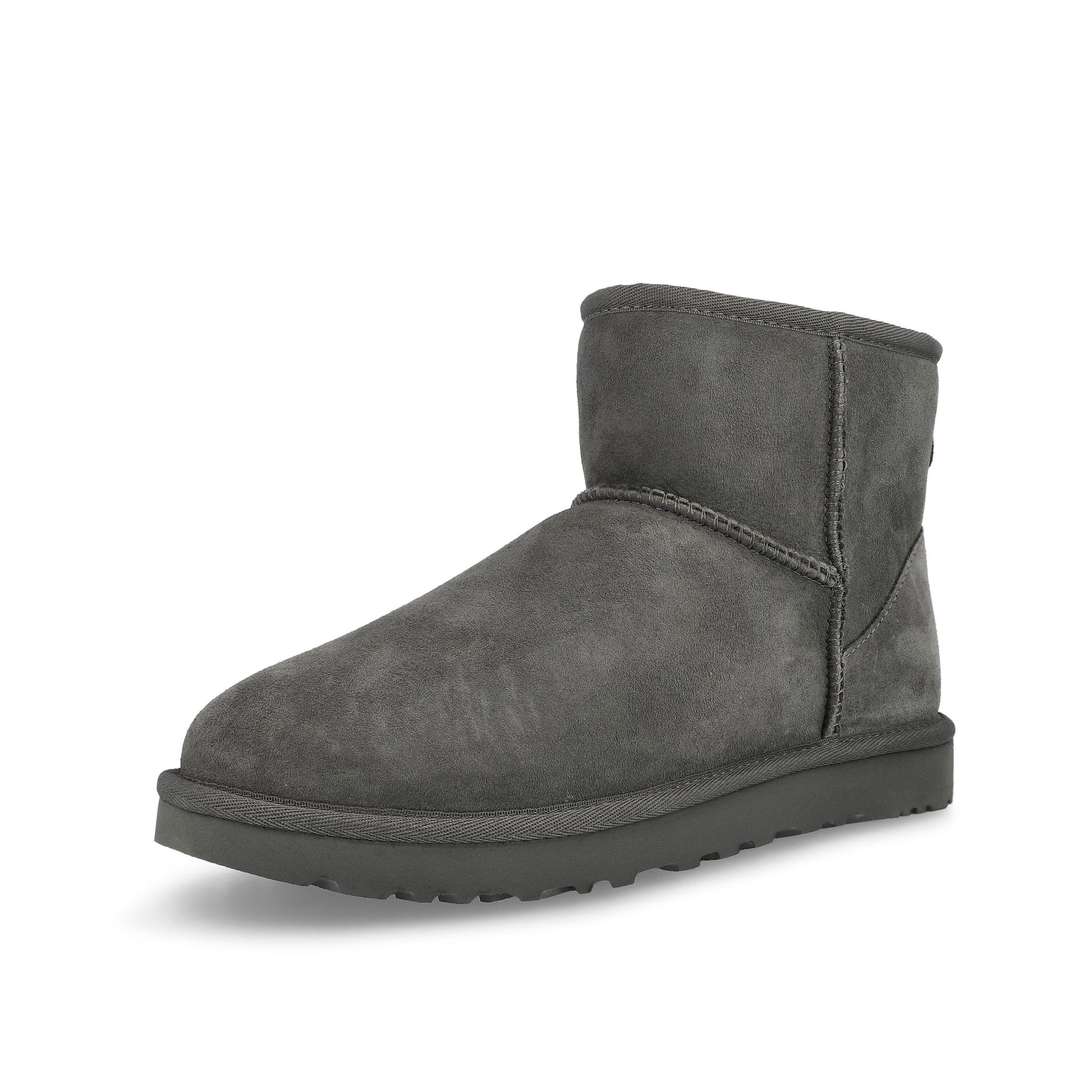 UGG W Classic Mini II Grey Boots 1016222-GREY Detail View 4 | GATE
