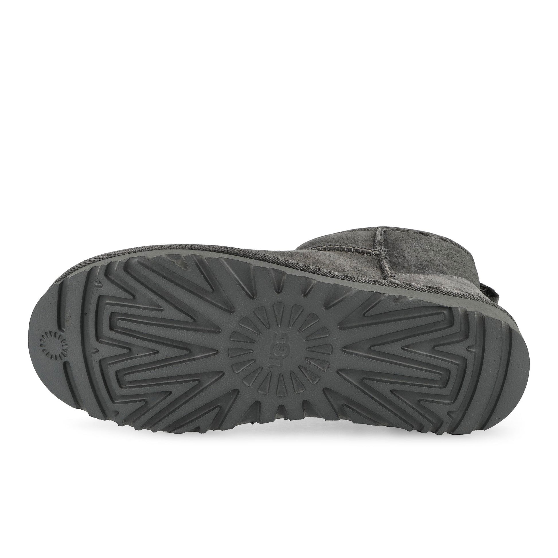 UGG W Classic Mini II Grey Boots 1016222-GREY Detail View 6 | GATE
