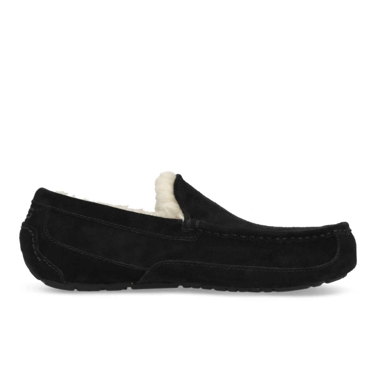 UGG M Ascot Black Loafers 1101110-BLK / Black Detail View 1 | GATE