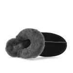 UGG W Scuffette II Black / Grey Slides 1106872-BCGR Detail View 5 | GATE