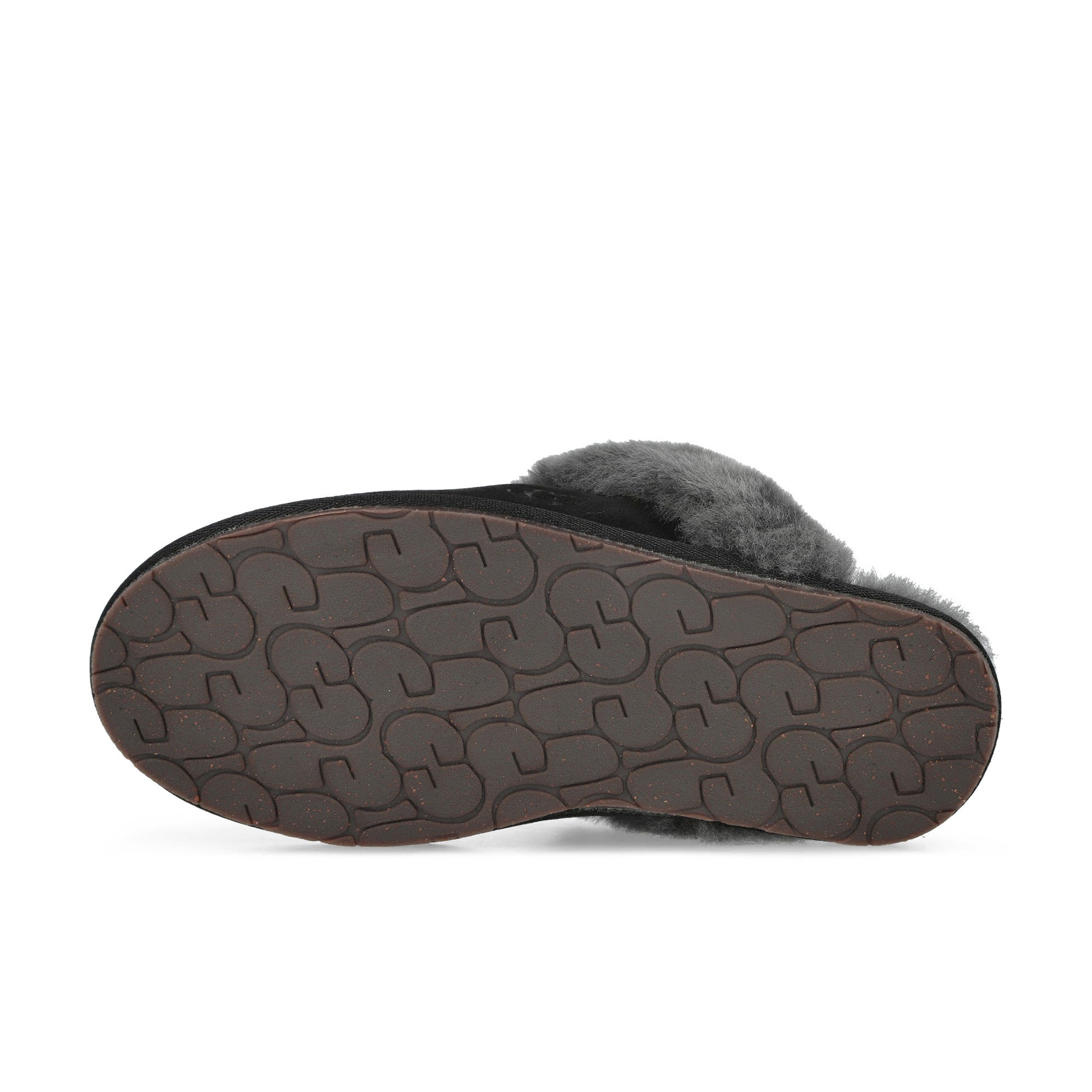 UGG W Scuffette II Black / Grey Slides 1106872-BCGR Detail View 6 | GATE