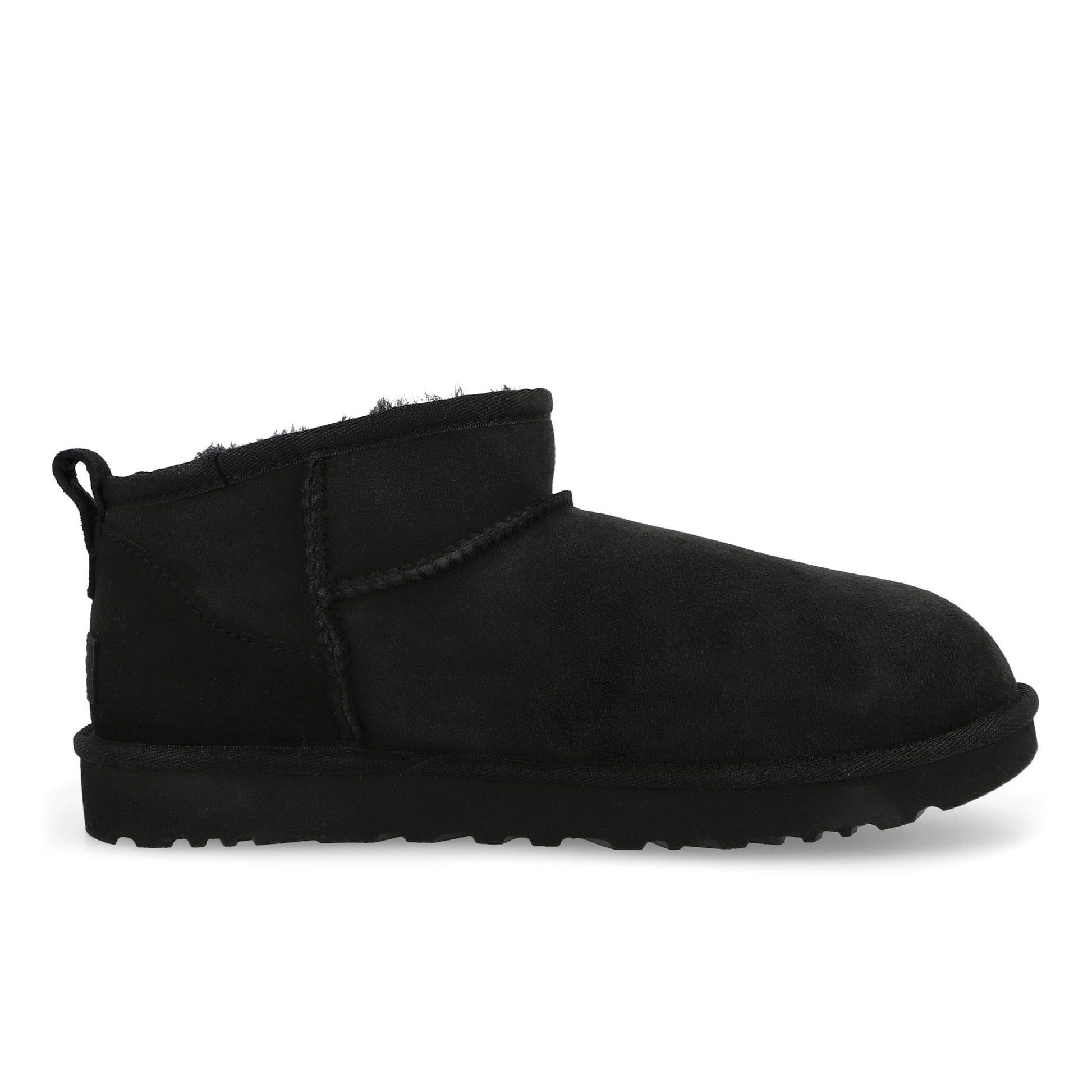 UGG  W Classic Ultra Mini Black Boots 1116109-BLK Detail View 2 | GATE
