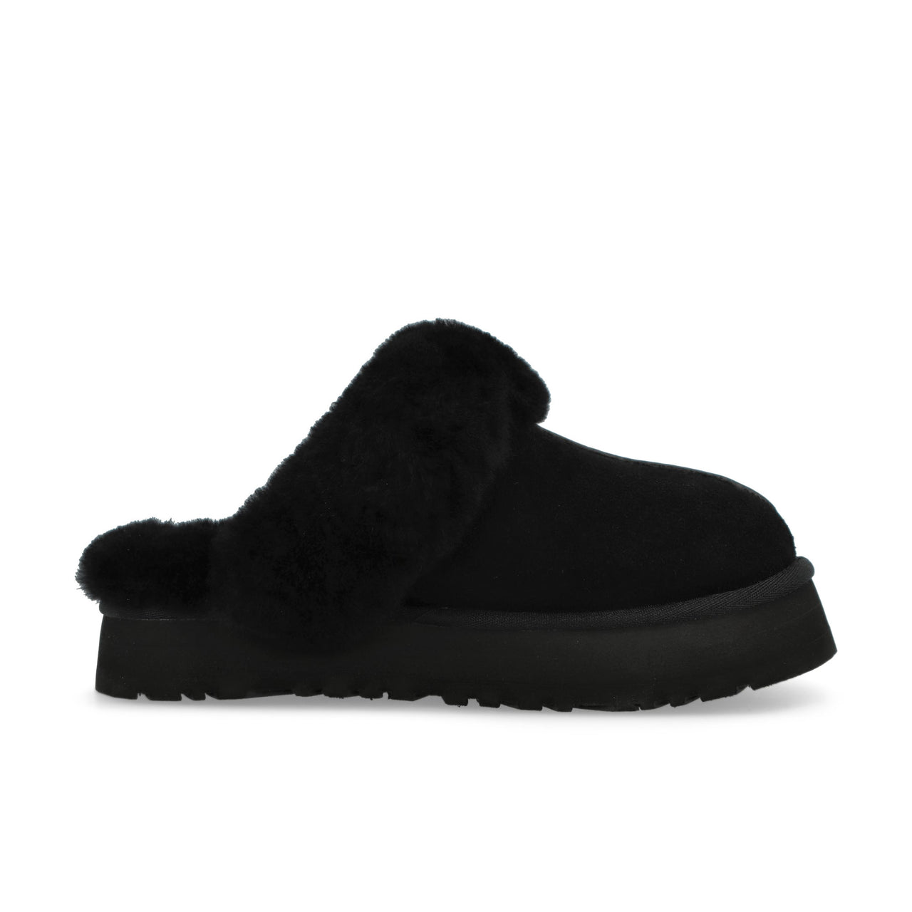 UGG W Disquette Black Slides 1122550-BLK / Black Detail View 1 | GATE
