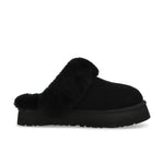 UGG W Disquette Black Slides 1122550-BLK / Black Detail View 2 | GATE
