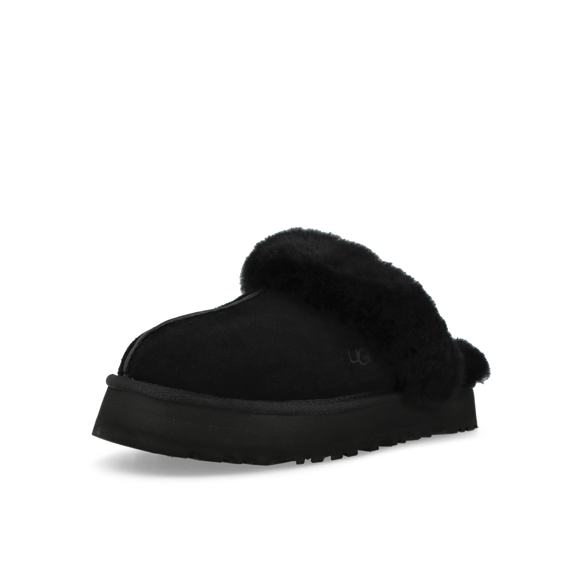 UGG W Disquette Black Slides 1122550-BLK / Black Detail View 4 | GATE
