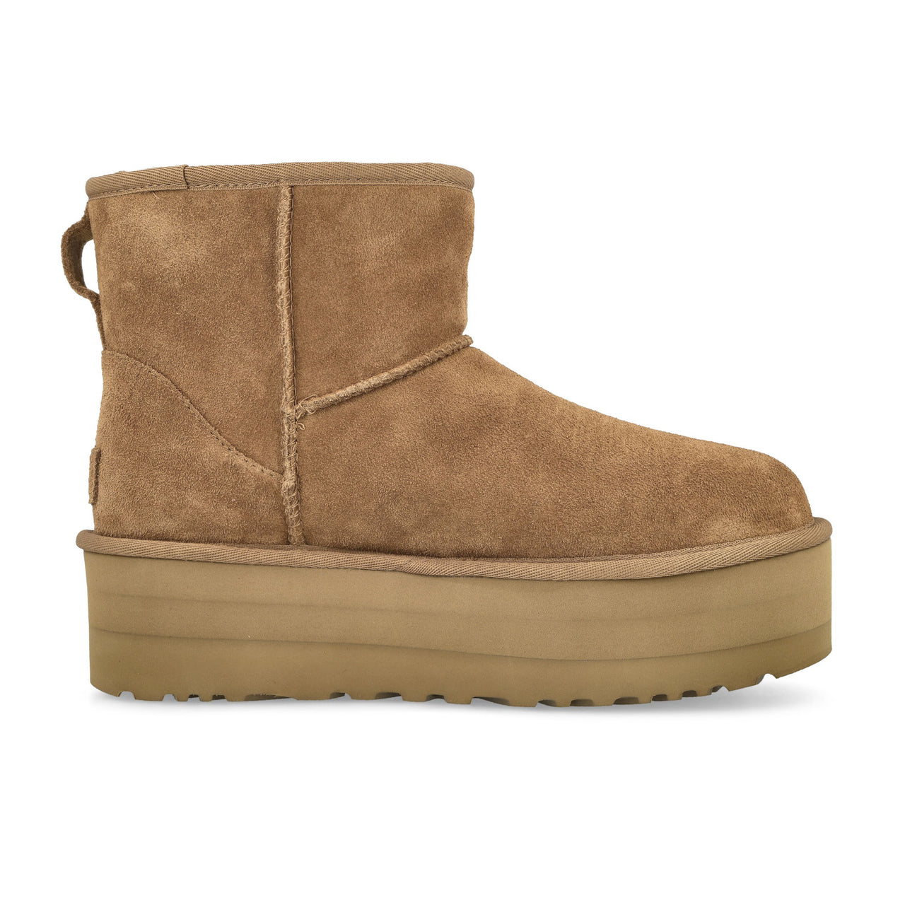 UGG W Classic Mini Platform Chestnut Boots 1134991-CHE / Chestnut Detail View 1 | GATE
