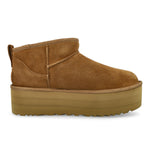 UGG  W Classic Ultra Mini Platform Chestnut Boots 1135092-CHE Detail View 2 | GATE

