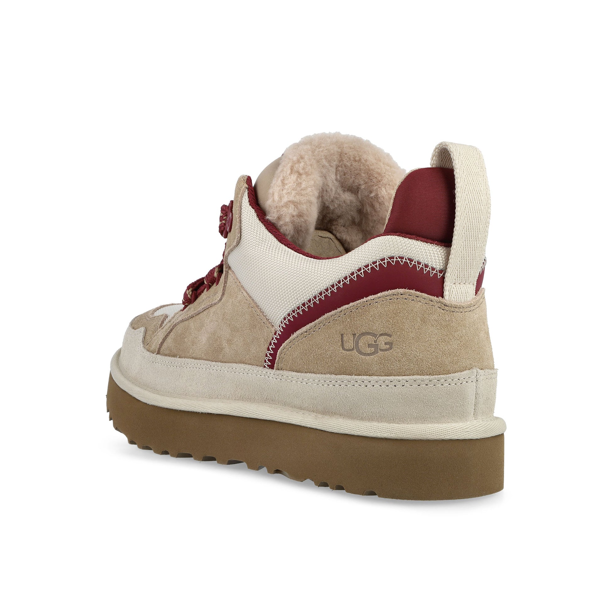 UGG M Lowmel Driftwood / Biking Red Boots 1170750-DWD Detail View 3 | GATE