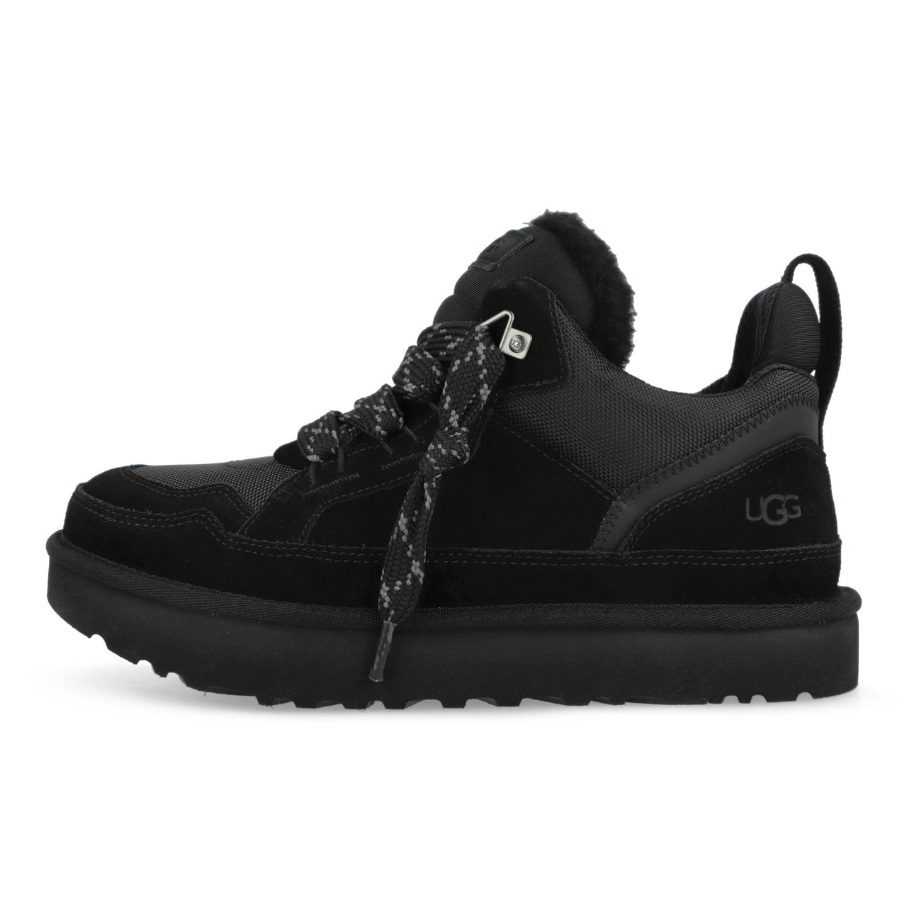 UGG M Lowmel Black Sneaker 1170750-BLK / Black Detail View 1 | GATE
