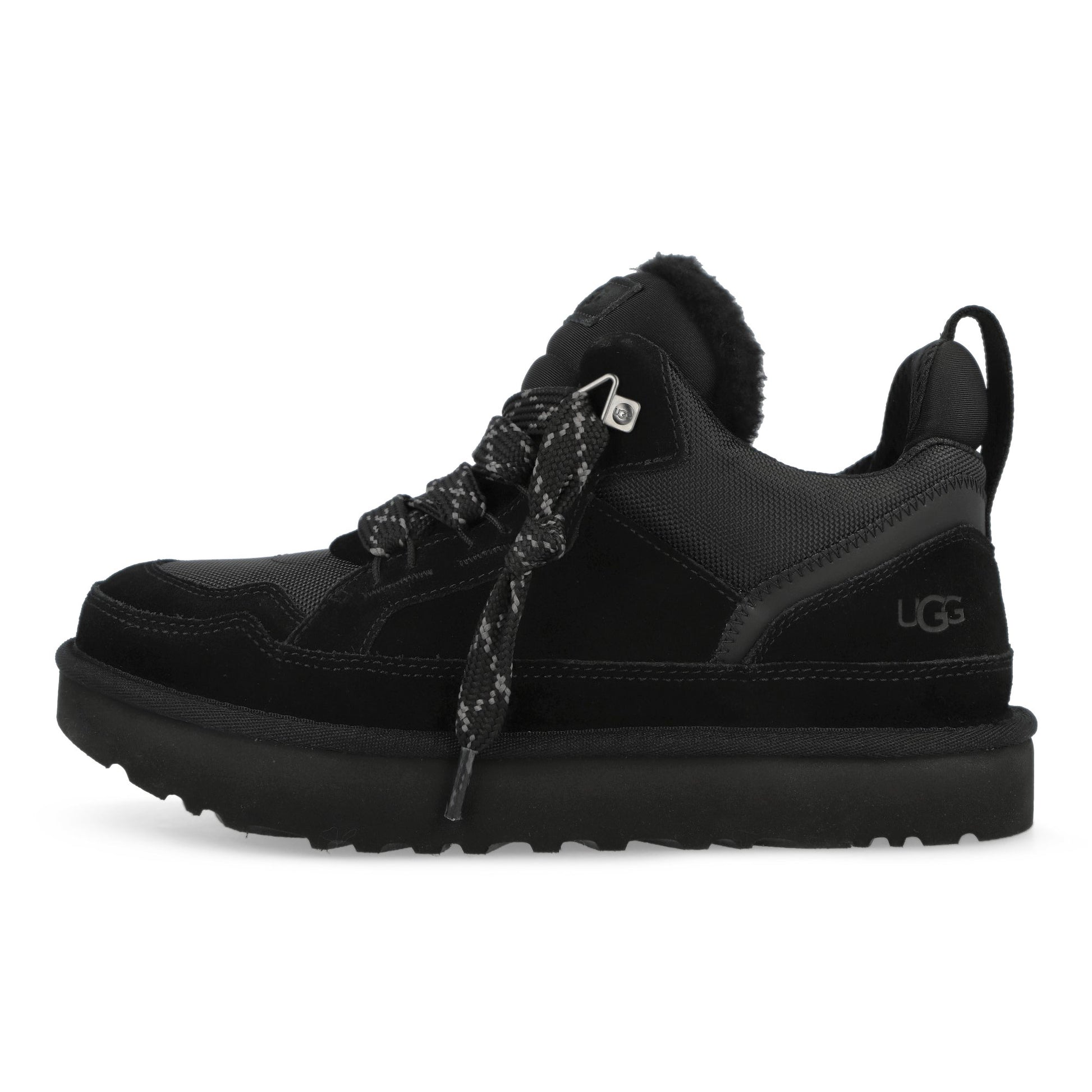 UGG M Lowmel Black Sneaker 1170750-BLK / Black Detail View 1 | GATE
