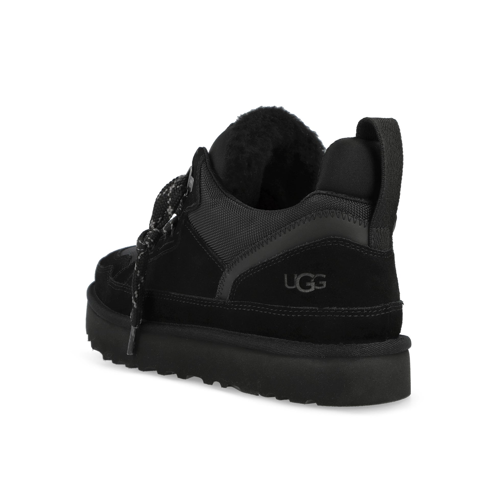 UGG M Lowmel Black Sneaker 1170750-BLK / Black Detail View 3 | GATE
