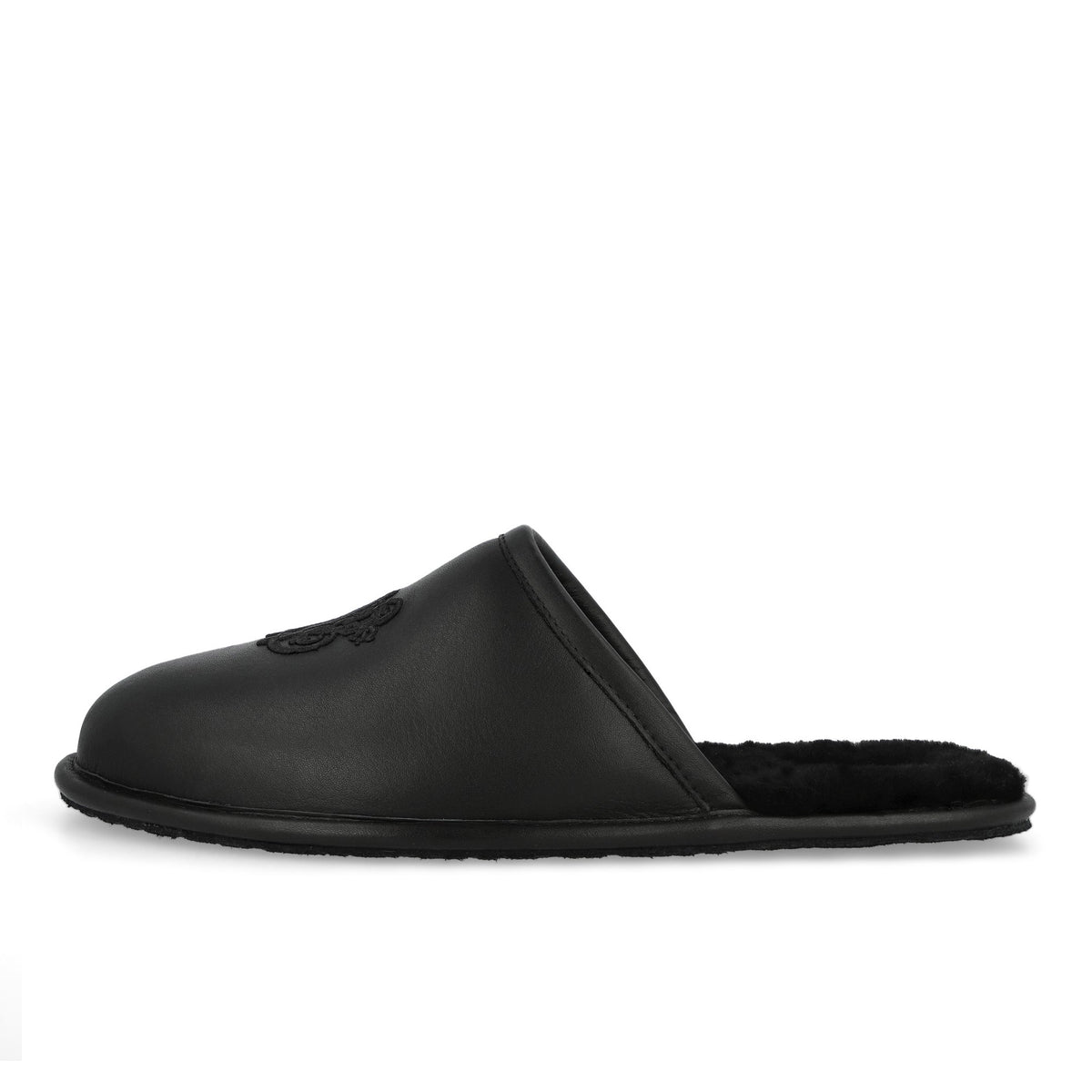 Willy Chavarria x UGG Hotel Slipper Black Slides 1186777-BLK Detail View 1 | GATE