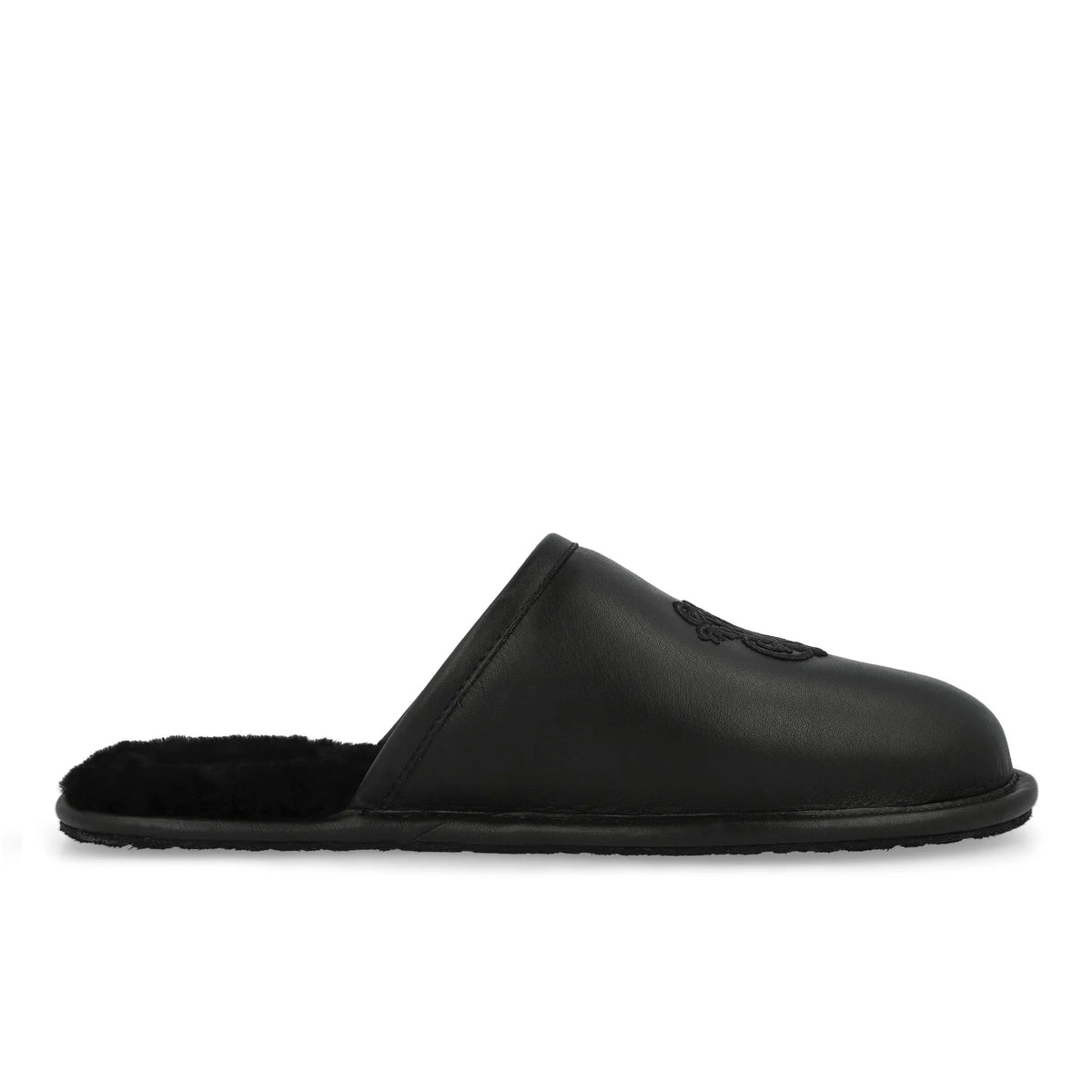Willy Chavarria x UGG Hotel Slipper Black Slides 1186777-BLK Detail View 2 | GATE
