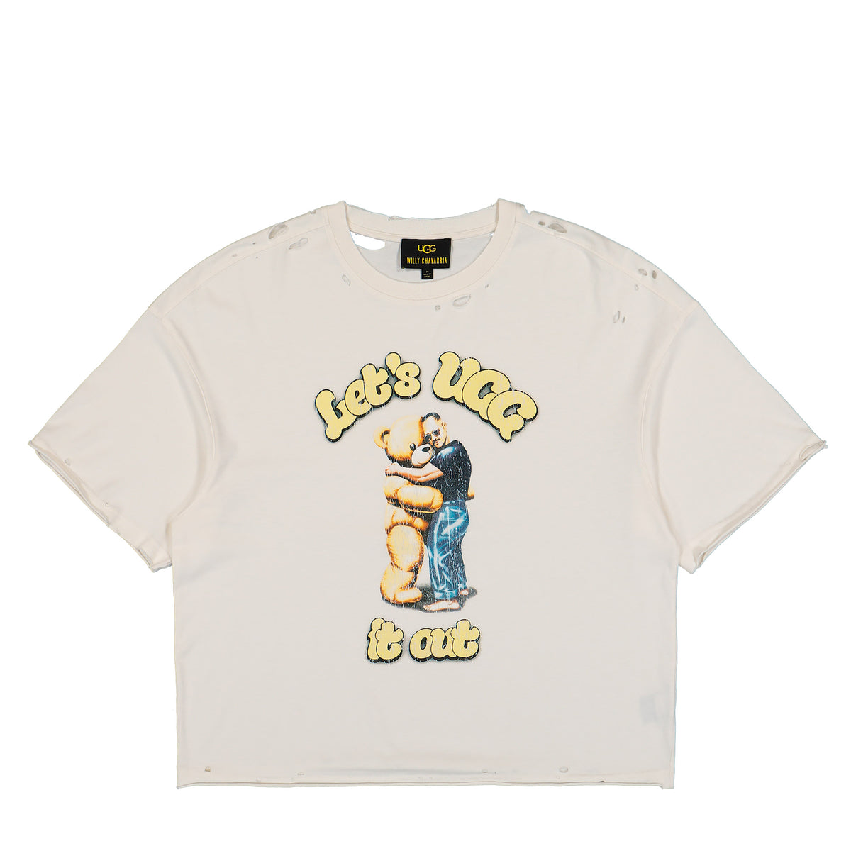 Willy Chavarria x UGG Hug It Tee Cream T-Shirts 1189110-CRM Detail View 1 | GATE