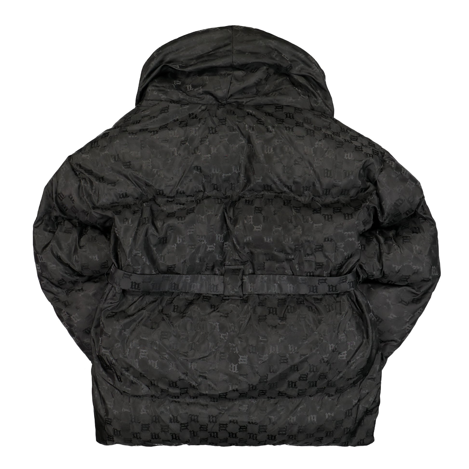 MISBHV Black Moscow Monogram Puffer Jacket Black Jackets 121W402 Detail View 2 | GATE
