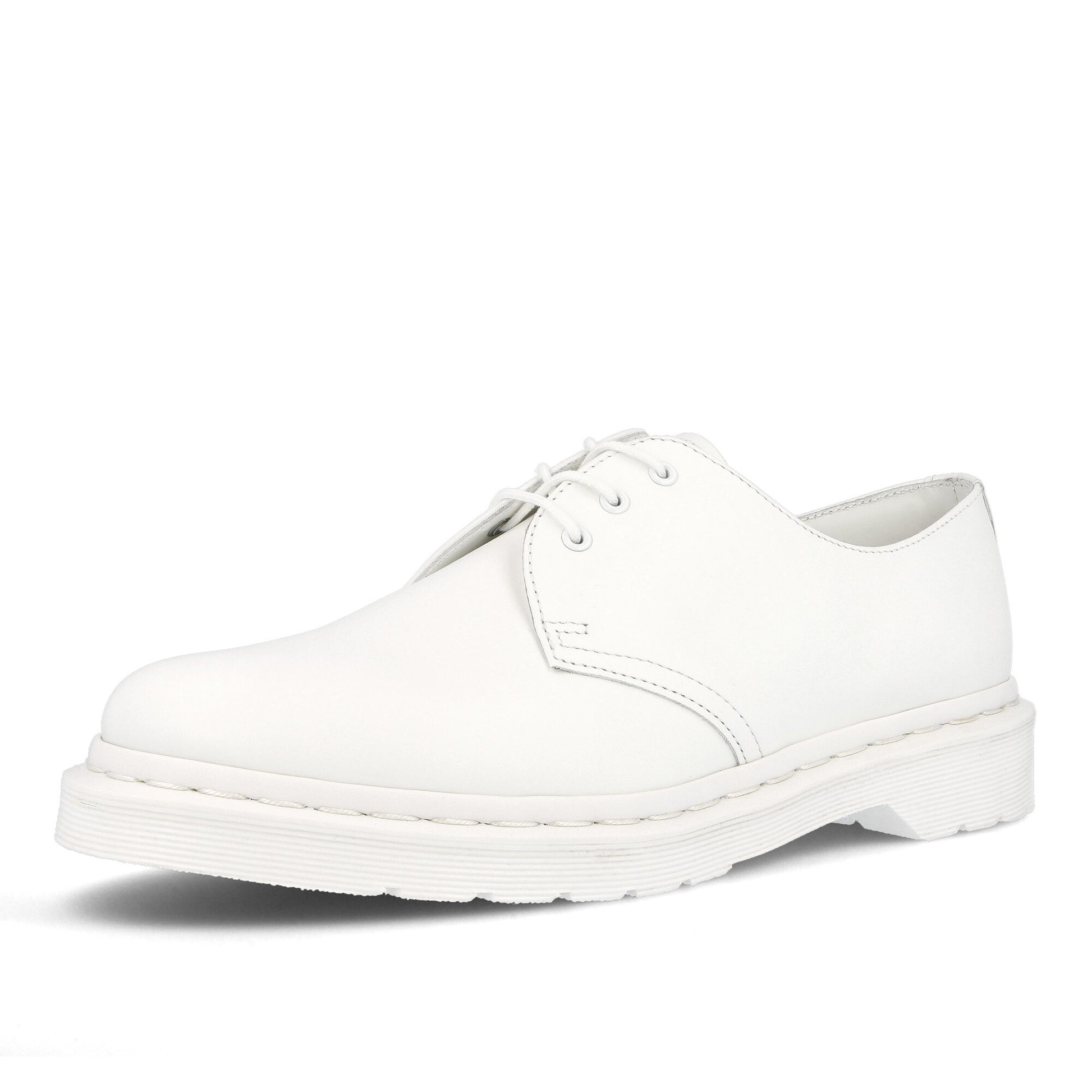 Dr. Martens 1461 Mono White Lace Ups 14346100 Detail View 4 | GATE
