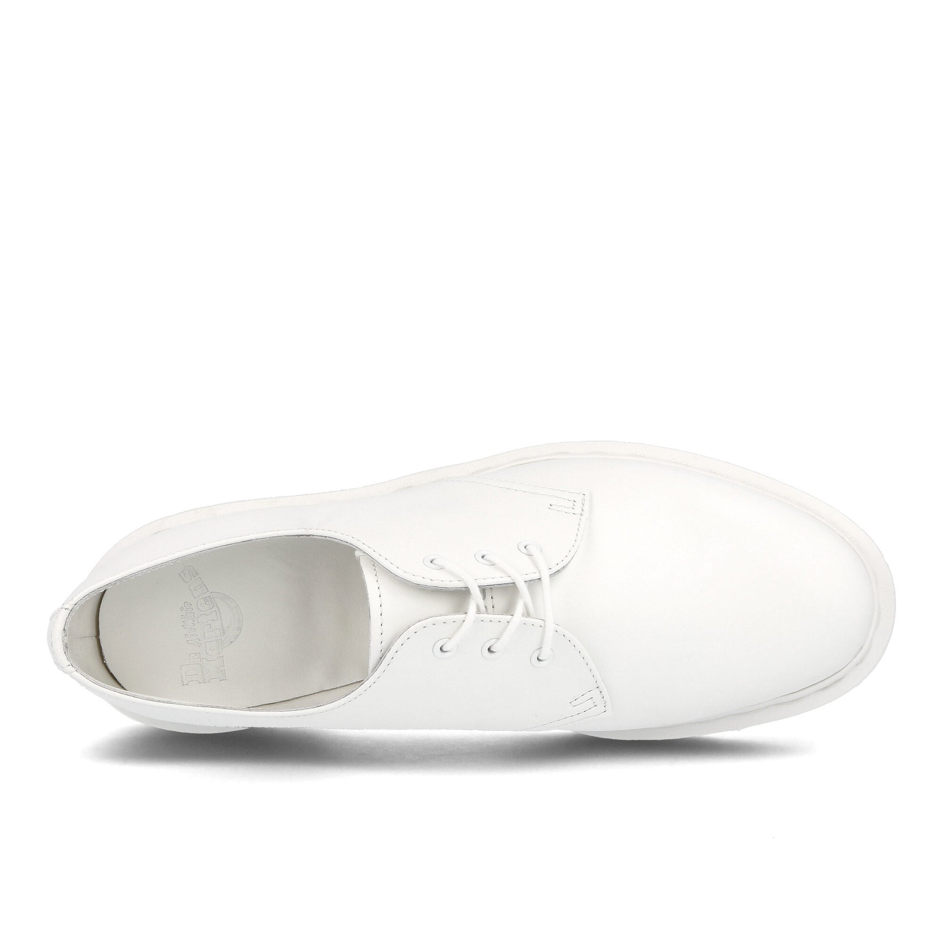 Dr. Martens 1461 Mono White Lace Ups 14346100 Detail View 5 | GATE
