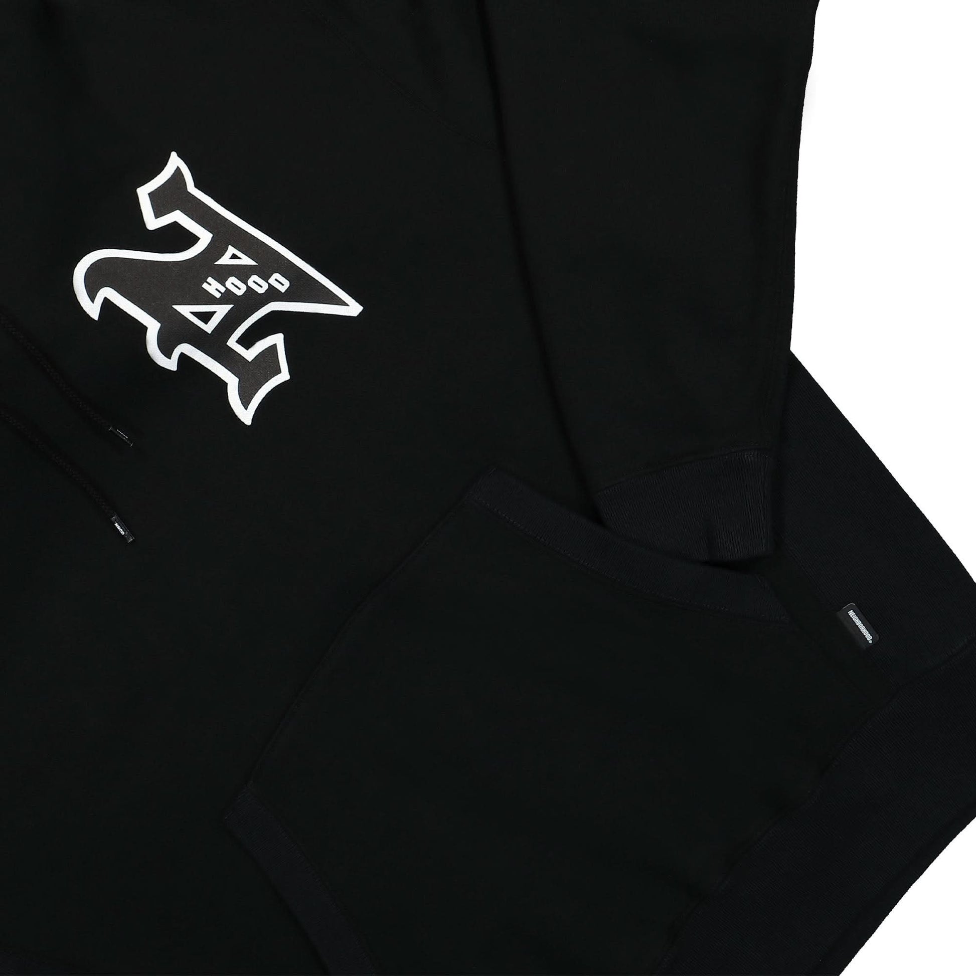 Neighborhood College-S LS. CO Hooded Sweatshirt Black Detail view 4 | Gate