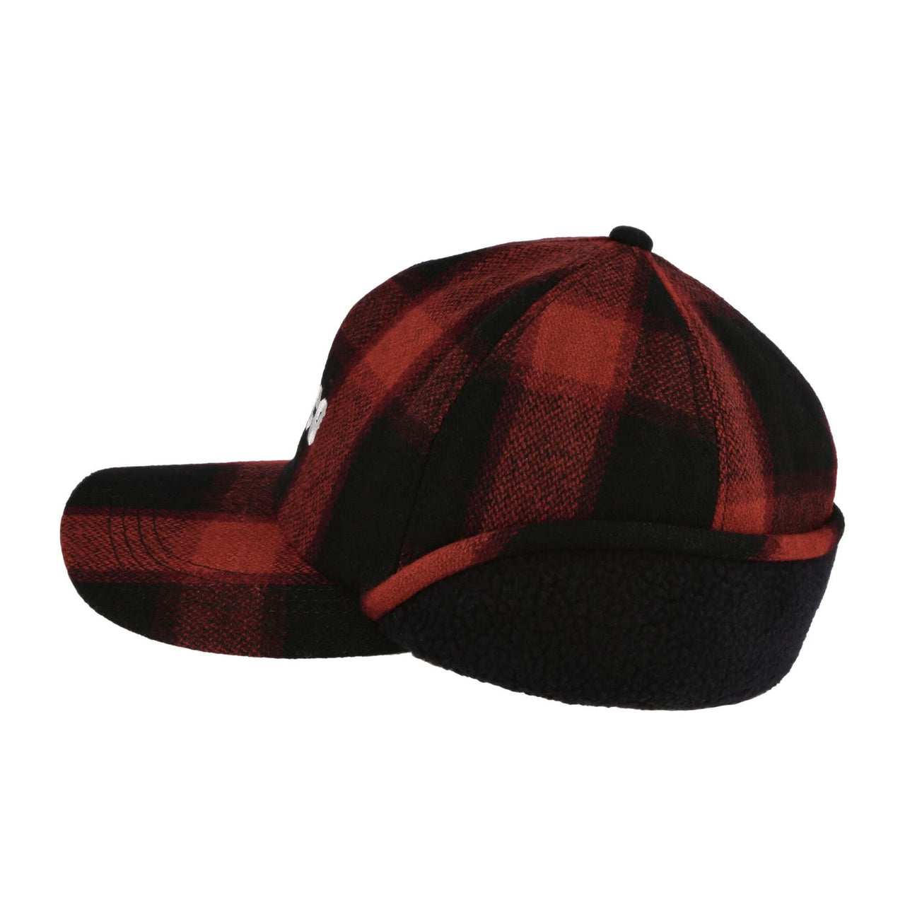 Neighborhood Buffalo Check WN. Flap Cap Red Detail view 1 | Gate